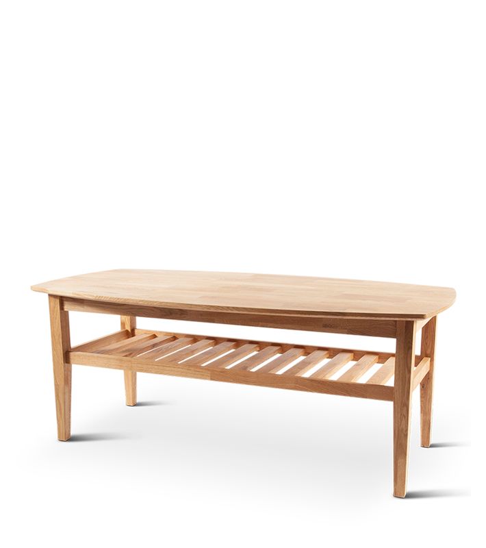 Leeds Sofabord heltre massiv oljet eik  130×70×52