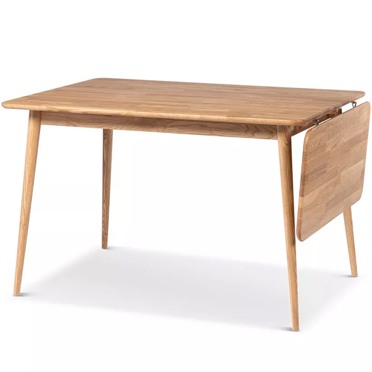 Alborg Heltre Spisebord natur oljet eik 120/160x90x75cm m/ klaff