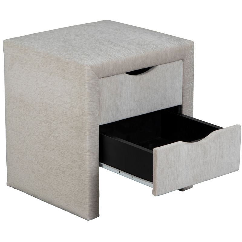 Dvale Duo nattbord med 2 skuffer - helkledd Loft tekstil