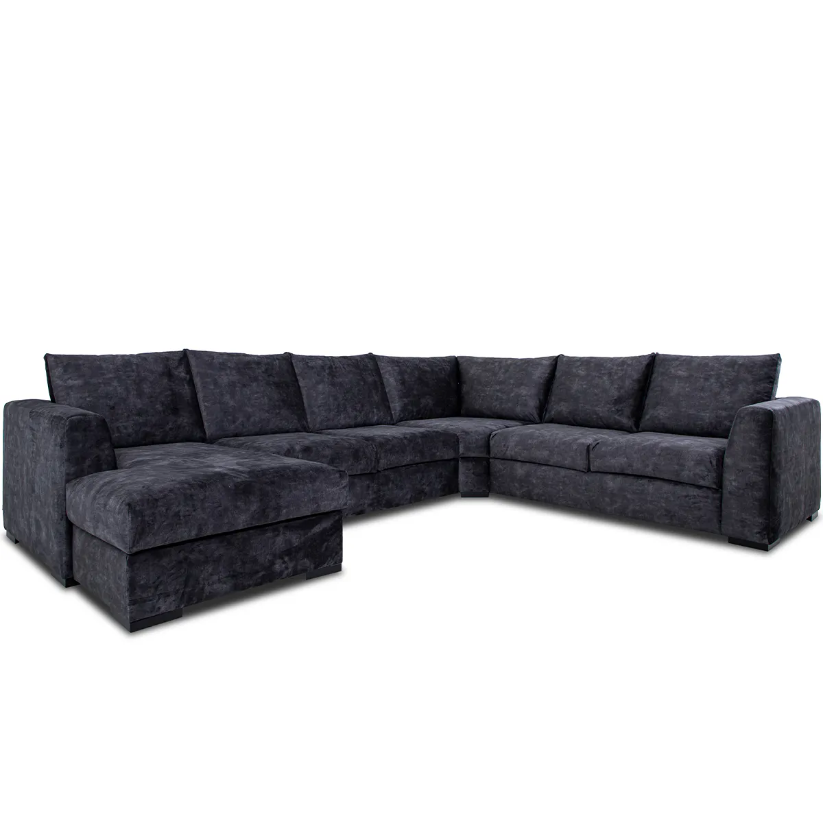 Chill hjørnesofa med sjeselong 345x275 cm – Adore Fuji velur