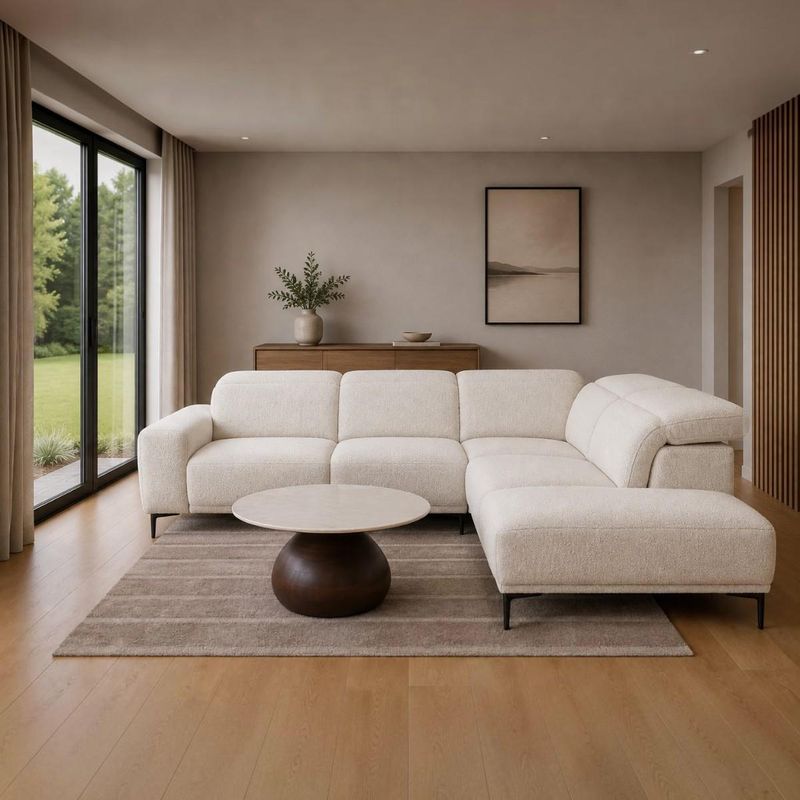 Avanti Lux hjørnesofa med elektrisk recliner og åpen ende 265X228cm