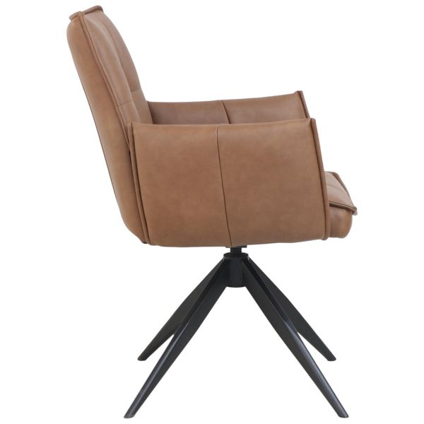 Hovedbilde Katrine spisestol m/arm & sving - Coffee PU