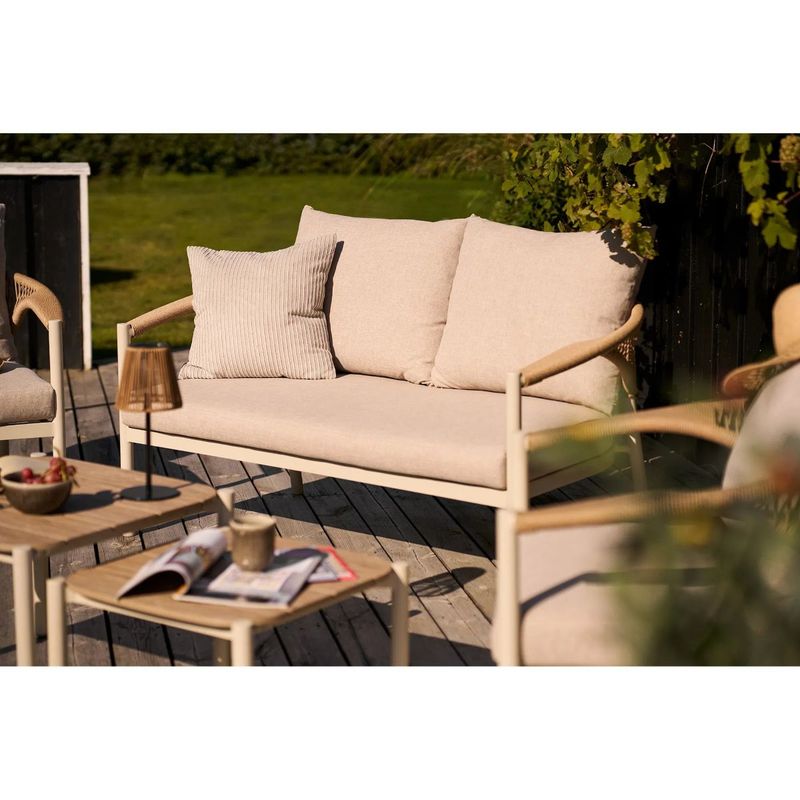Abela Loungesett 2+1+1 - Aluminium & Kunstrotting | House Nordic