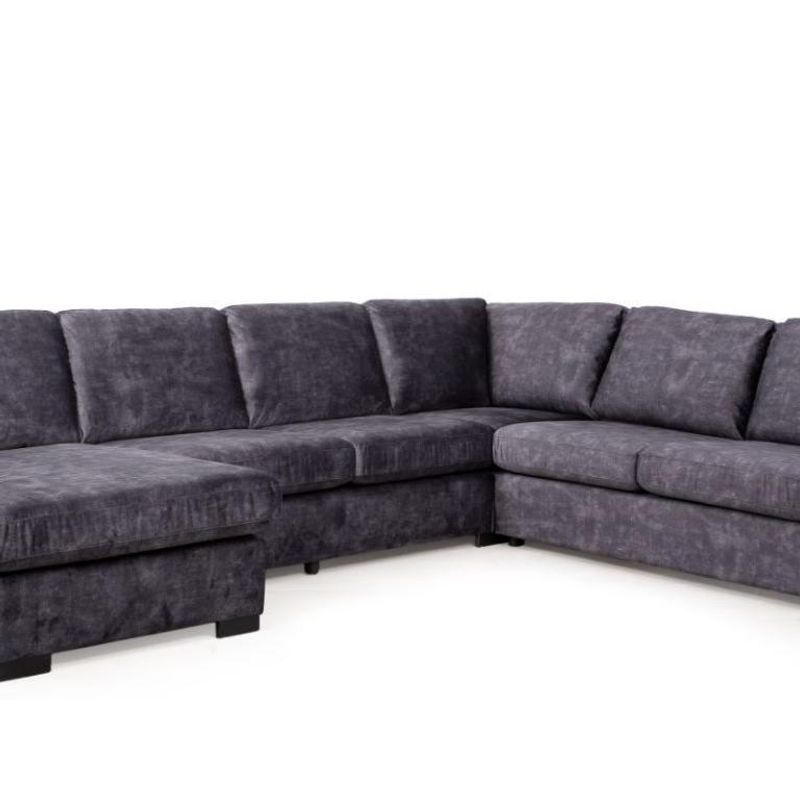Manhattan U-sofa oppsett 4 320x250cm Adore Fuji velur-velg farge
