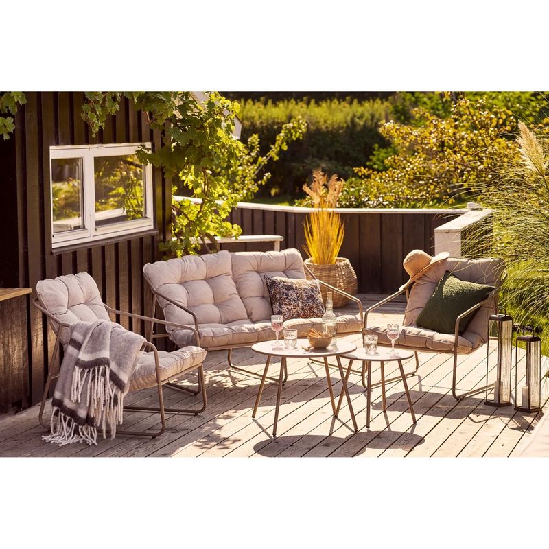 Nilo loungesett 2+1+1 - Sand | House Nordic