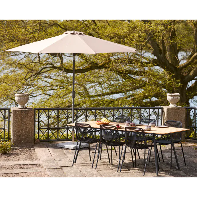 Hovedbilde Cleveland Spisebord 90×220 - Teak / Sorte Ben | ...