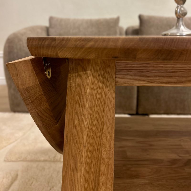 Bratislava Sofabord heltre massiv oljet eik 130 cm