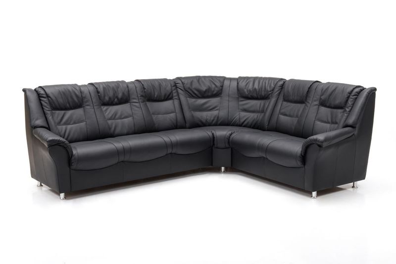 Monza Hjørnesofa i ekte skinn 272x221 Madras/Spalt