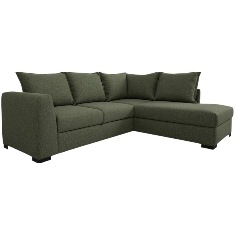 Minchi Hjørnesofa 241cm x 205cm m/åpen ende | Lincoln cordfløyel