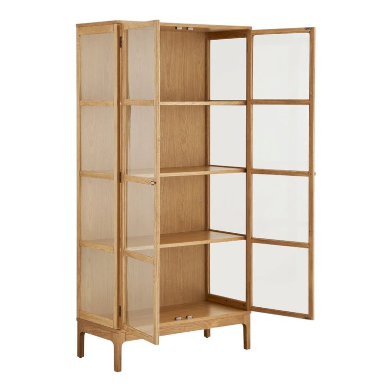 Zamora vitrineskap 90x40 H:180 cm – eikefiner