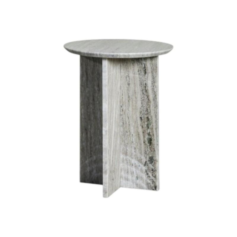 Elivinne marmor sidebord  D. Linen | 40X40X50 cm. 