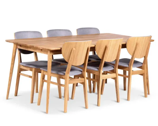 Hovedbilde Alborg Heltre Spisebord natur oljet eik 180x90