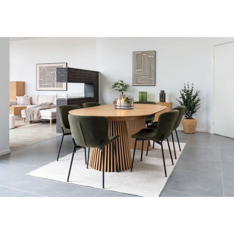 Osaka Ovalt Spisebord med uttrekk 120x200 - inkl 2 illeggsplater | Natural Oak