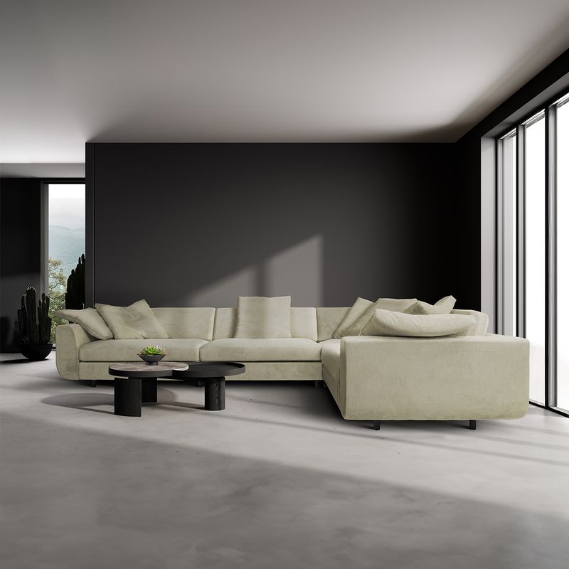 Motive Oppsett 51 UNI Hjørnesofa Wave Tekstil 383 x 262 cm