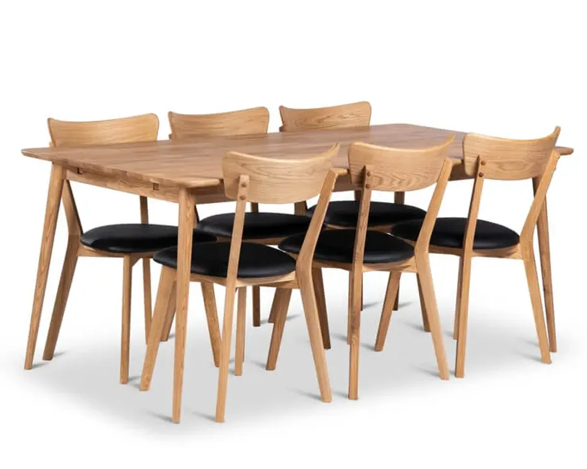 Alborg Heltre Spisebord natur oljet eik 180x90