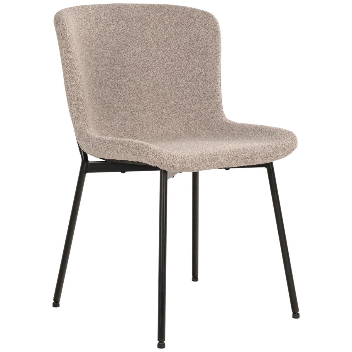 Maceda spisestol bouclé – beige | House Nordic