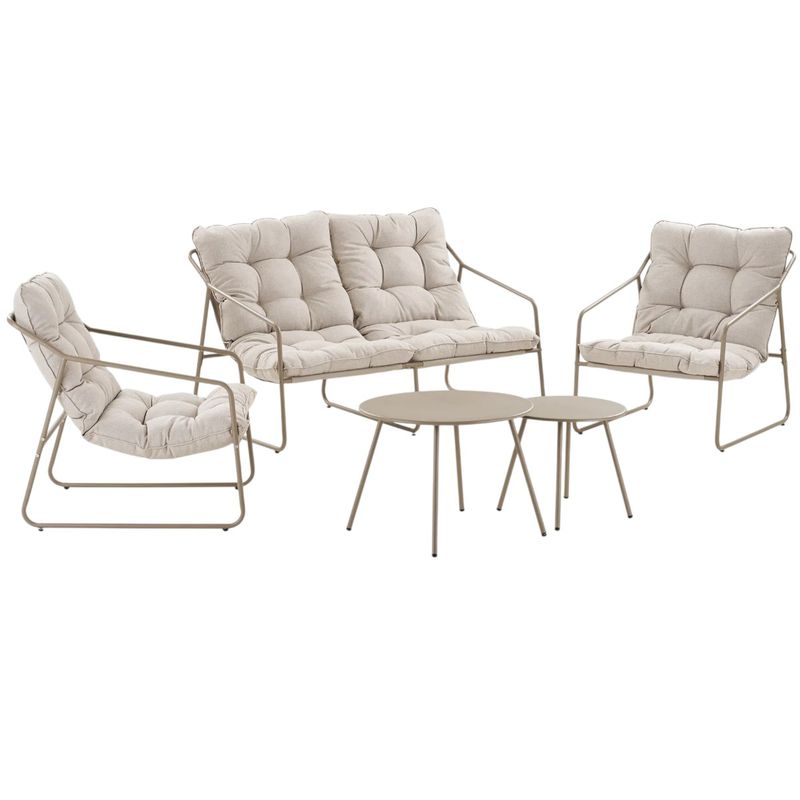 Nilo loungesett 2+1+1 - Sand | House Nordic