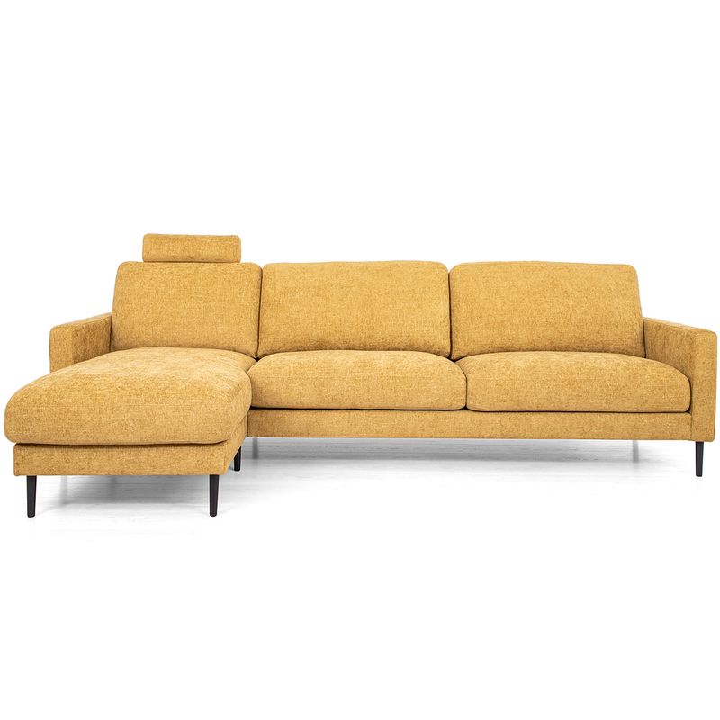 Lemon 3 seter Sjeselongsofa 270x160cm tekstil Miami Mustard 06