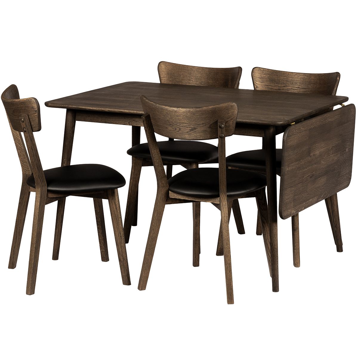 Nyborg Heltre Spisebord hvitoljet eik 120/160x90x75cm m/ klaff