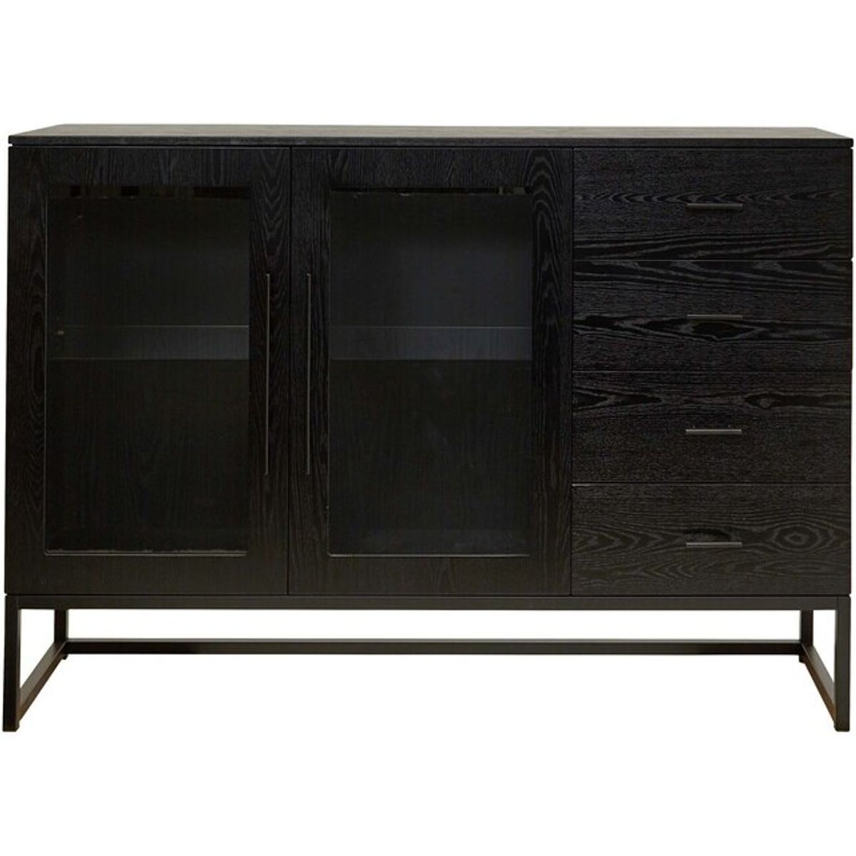Lavall skjenk - sort ask finer 150 cm