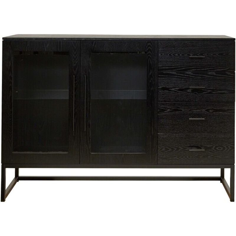 Lavall skjenk - sort ask finer 150 cm