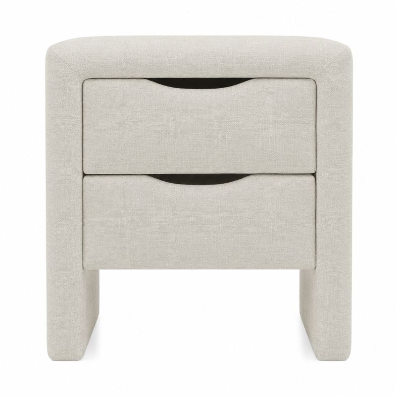 Dvale Duo nattbord med 2 skuffer - helkledd Loft tekstil