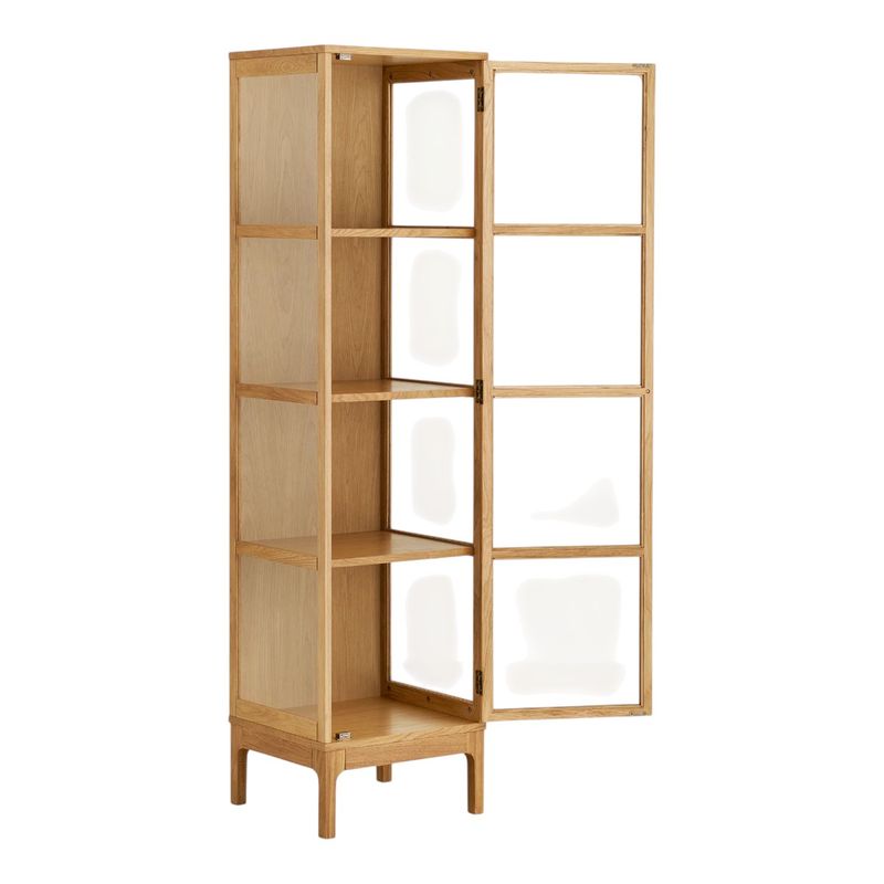 Zamora smalt vitrineskap 47x40 H:180 cm – eikefiner