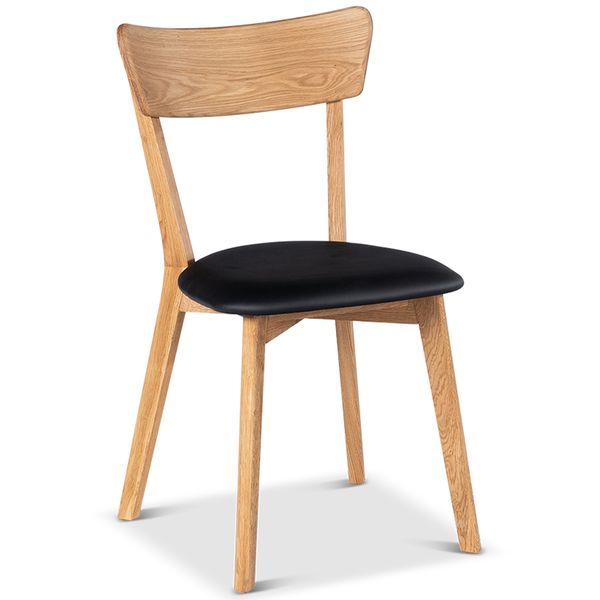 Hovedbilde Växjö spisestol i heltre massiv natur oljet eik