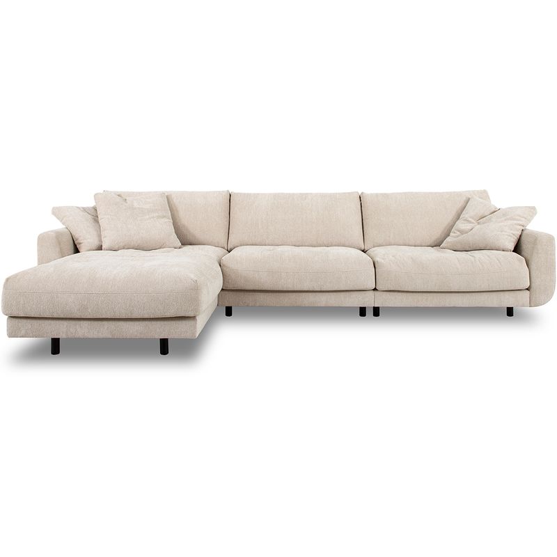 Lazy XL modulsofa 336x180cm med sjeselong myk komfort velg Raven tekstil