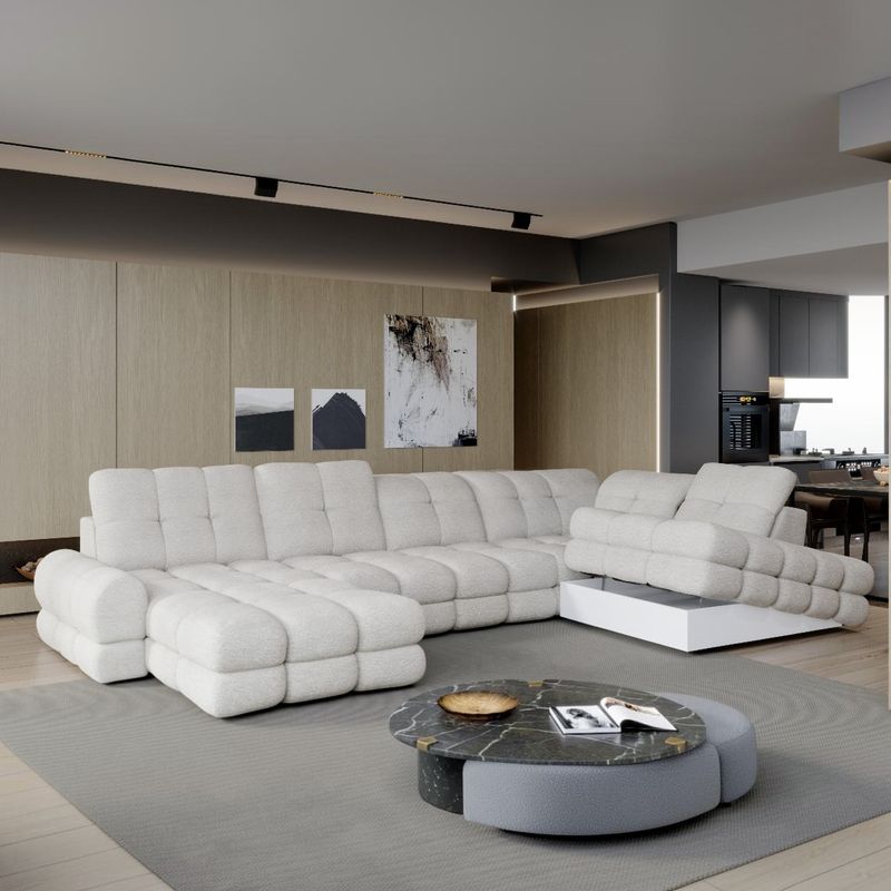 Tollo XL hjørnesofa 400x217 med elektrisk setedybde
