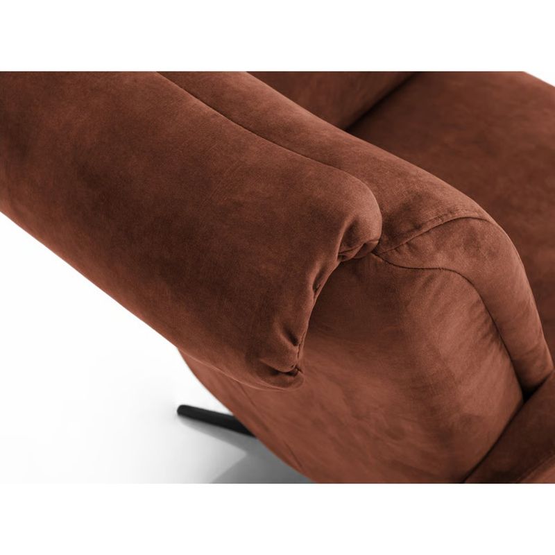 Bent Recliner med integrert fothviler | Adore velur