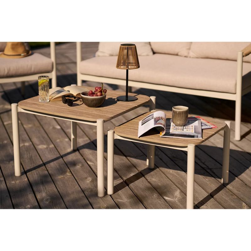 Abela Loungesett 2+1+1 - Aluminium & Kunstrotting | House Nordic