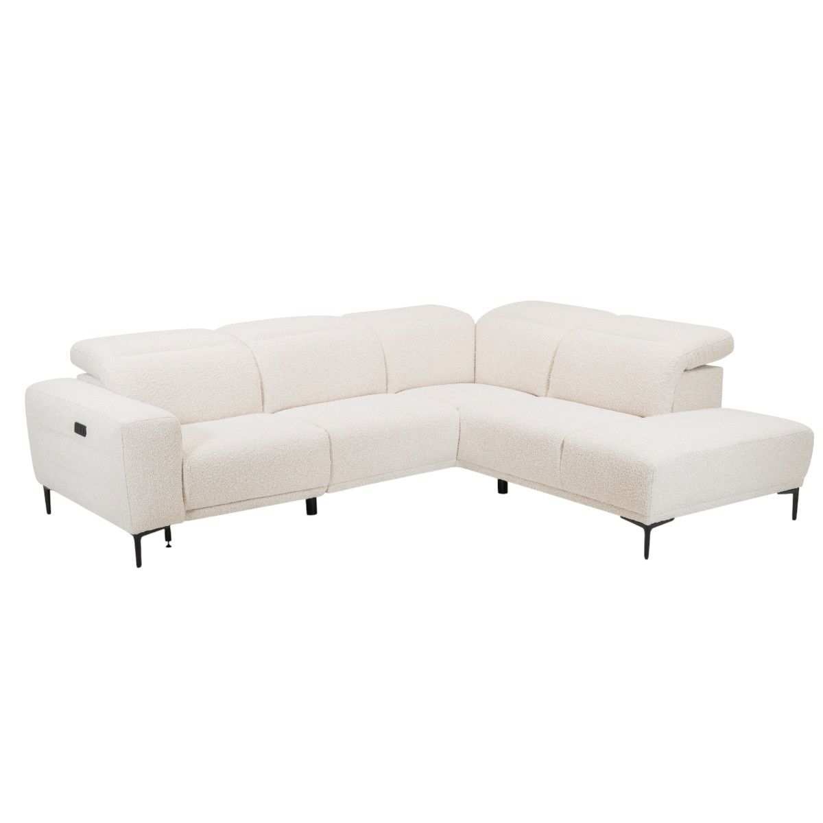 Avanti Lux hjørnesofa med elektrisk recliner og åpen ende 265X228cm