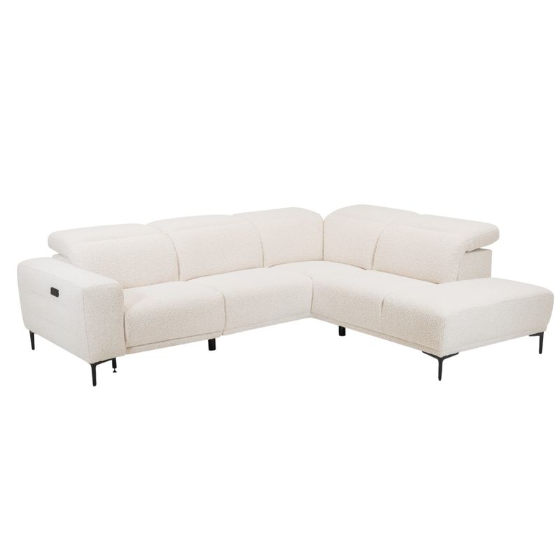 Avanti Lux hjørnesofa med elektrisk recliner og åpen ende 265X228cm