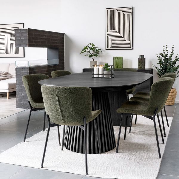 Hovedbilde Osaka Ovalt Spisebord med uttrekk 120x200 – ...