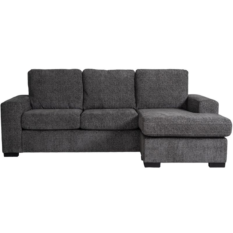 Vega 3-seter sjeselong sofa 220x132cm Raven tekstil