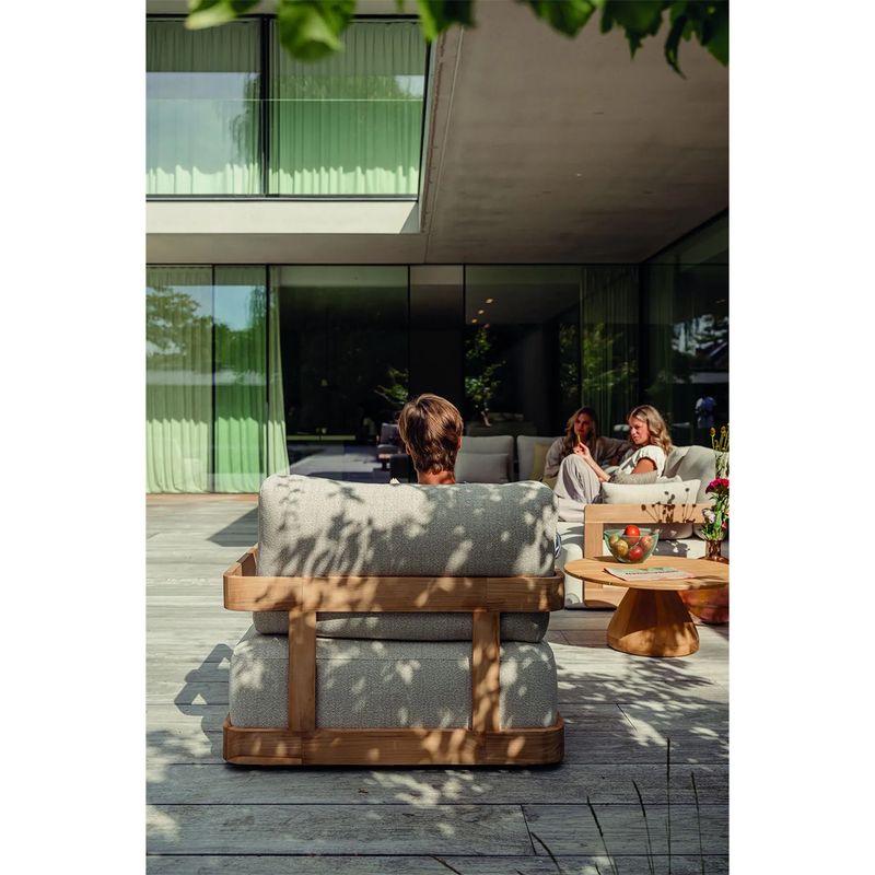 Rafa 3-seter loungesofa ute - teak & Quick Dry