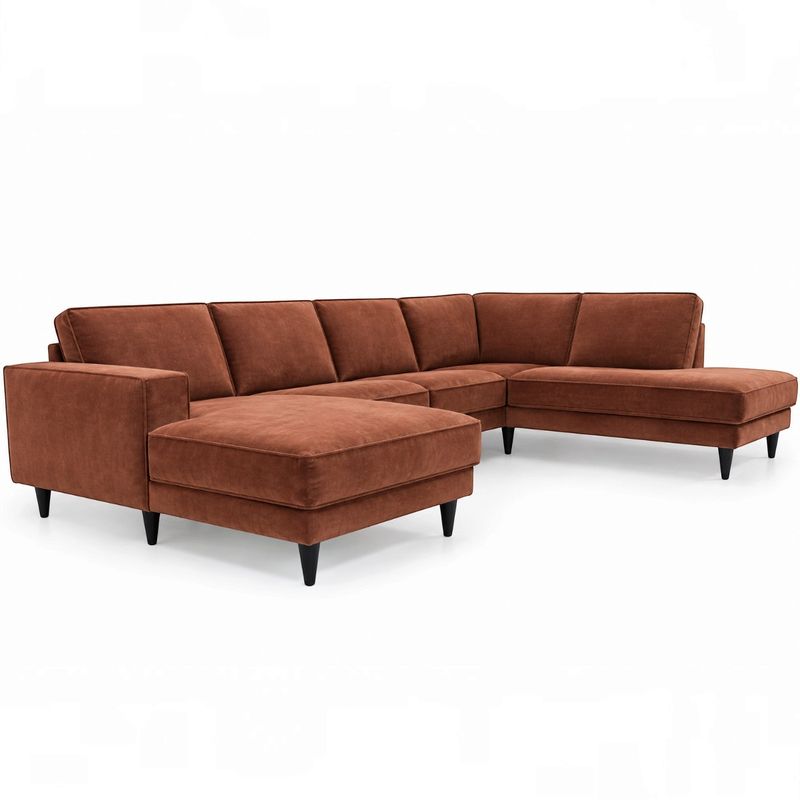 Brugge Stor U-sofa 344cmx210cm | Adore velur