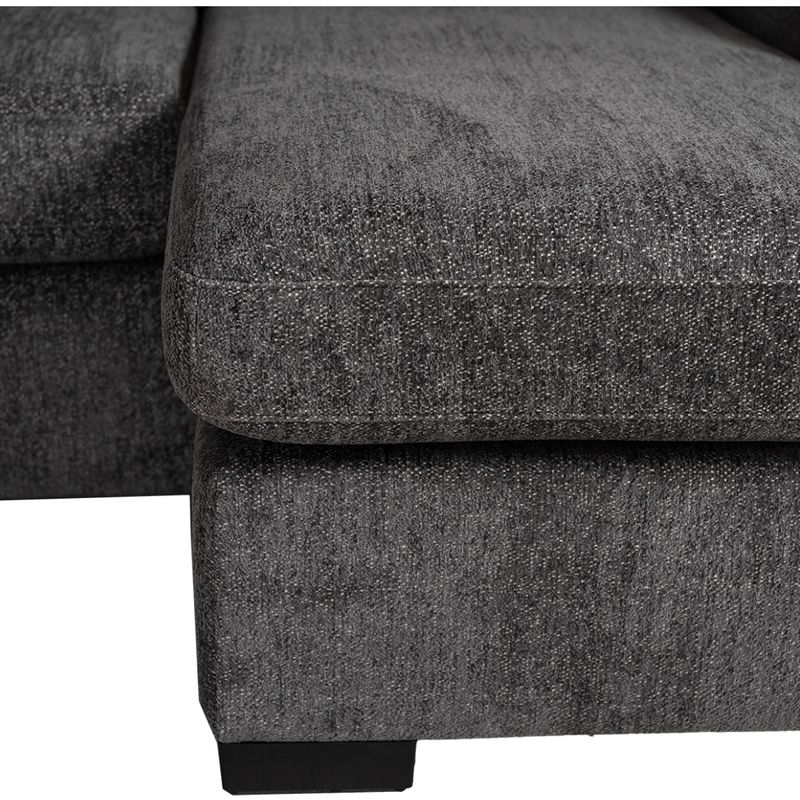 Vega 3-seter sjeselong sofa 220x132cm Raven tekstil