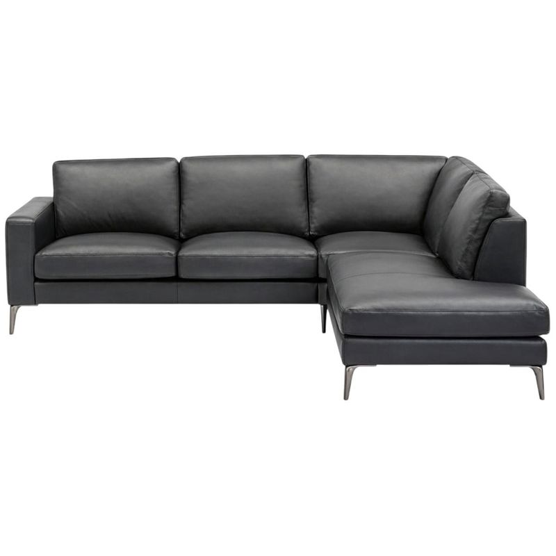 Una hjørnesofa i ekte skinn Madras Hud 247x208 cm- Velg farge