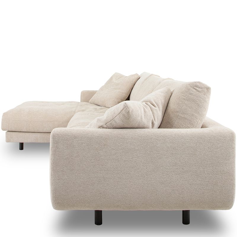 Lazy XL modulsofa 336x180cm med sjeselong myk komfort velg Raven tekstil
