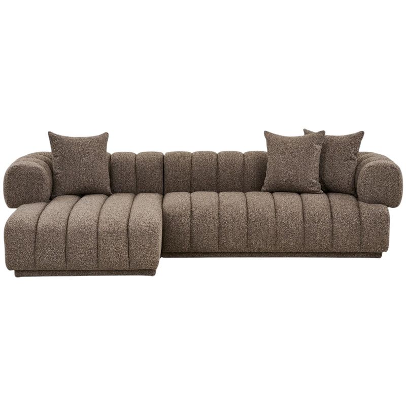 Aurora sofa 3-seter med sjeselong - brown | House Nordic 