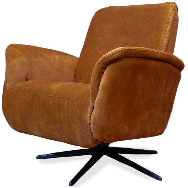 Bent Recliner med integrert fothviler | Adore velur