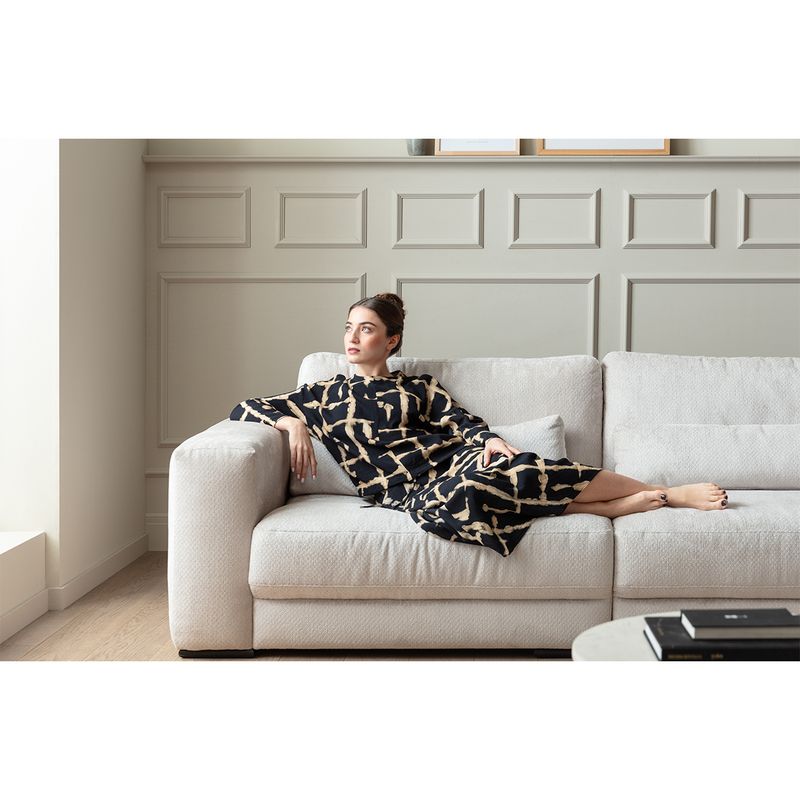 2389 Egholm Modulsofa åpen ende 336cm x 210cm velg Ribcord cordfløyel tekstil