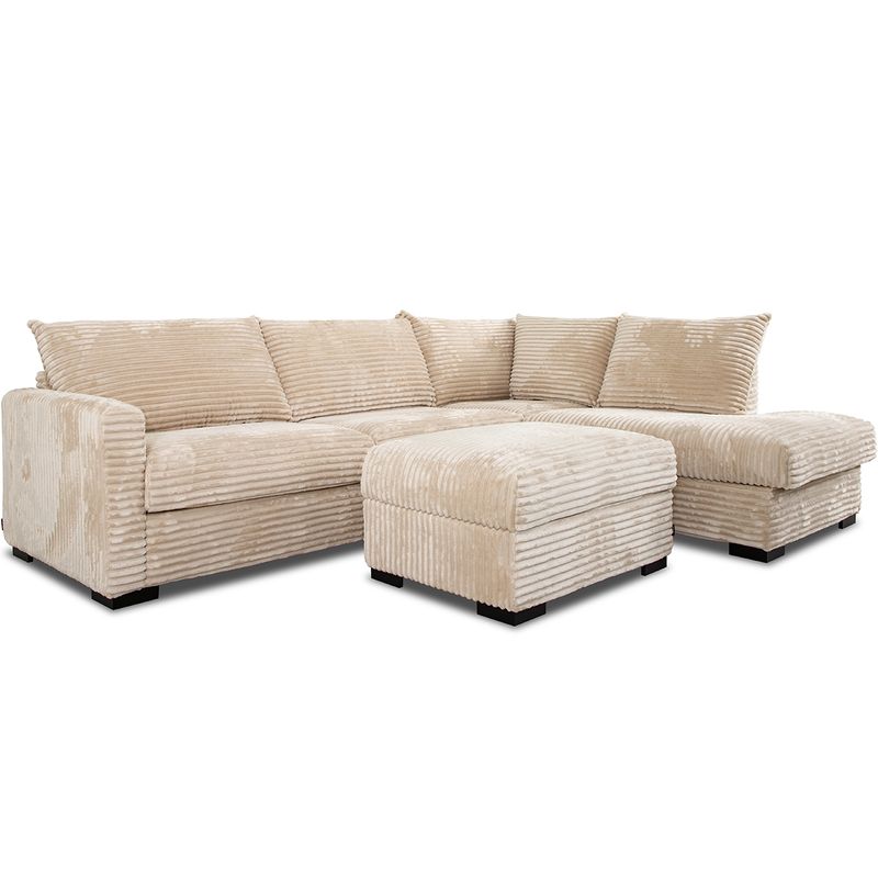 Archie Hjørnesofa Oppsett 2 295x213cm Tilia cordfløyel tekstil