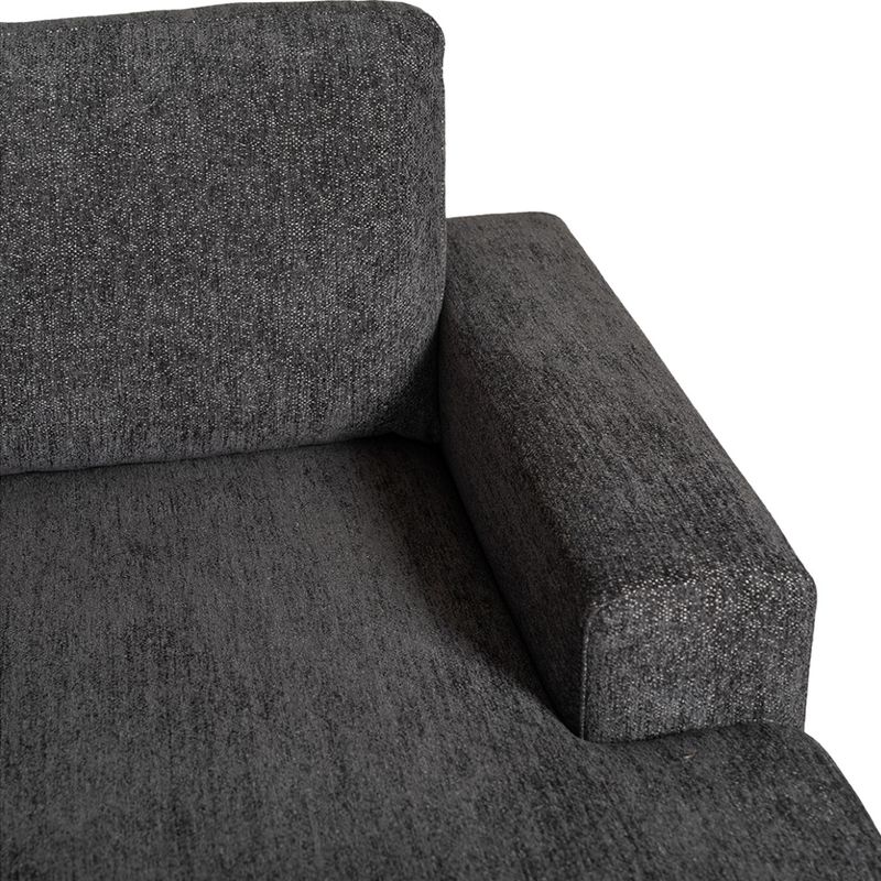 Vega 3-seter sjeselong sofa 220x132cm Raven tekstil