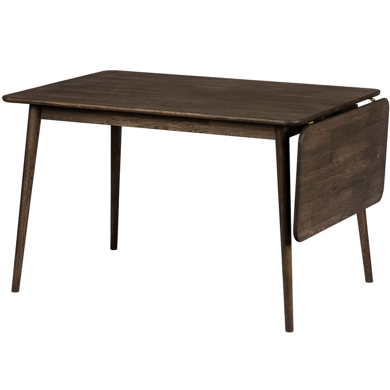 Nyborg Heltre Spisebord røkt eik 120/160x90x75cm m/ klaff